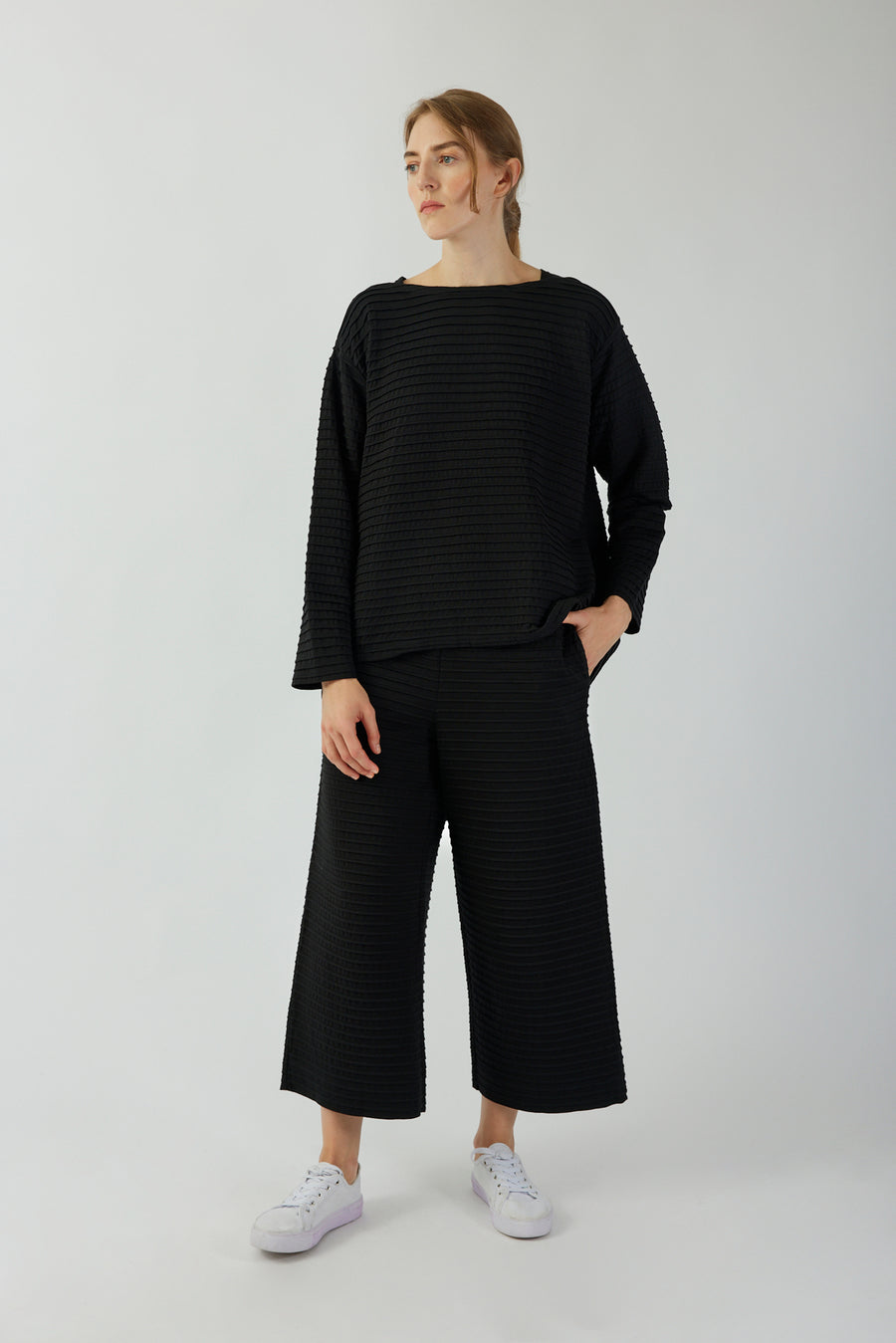 DIP HEM JERSEY PULLOVER