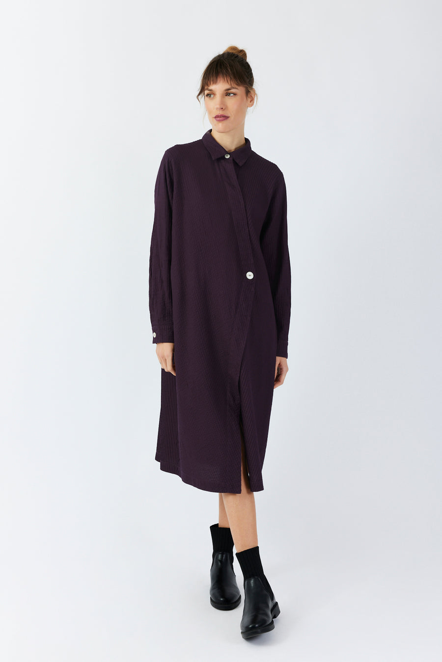 SOFT TWILL PINTUCK DRESS