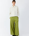 SOFT TWILL PINTUCK TROUSERS