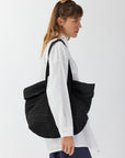 FOLDOVER NYLON TOTE BAG