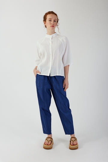 PINTUCKED LAWN TROUSERS