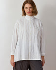 PLEATED OVERSHIRT