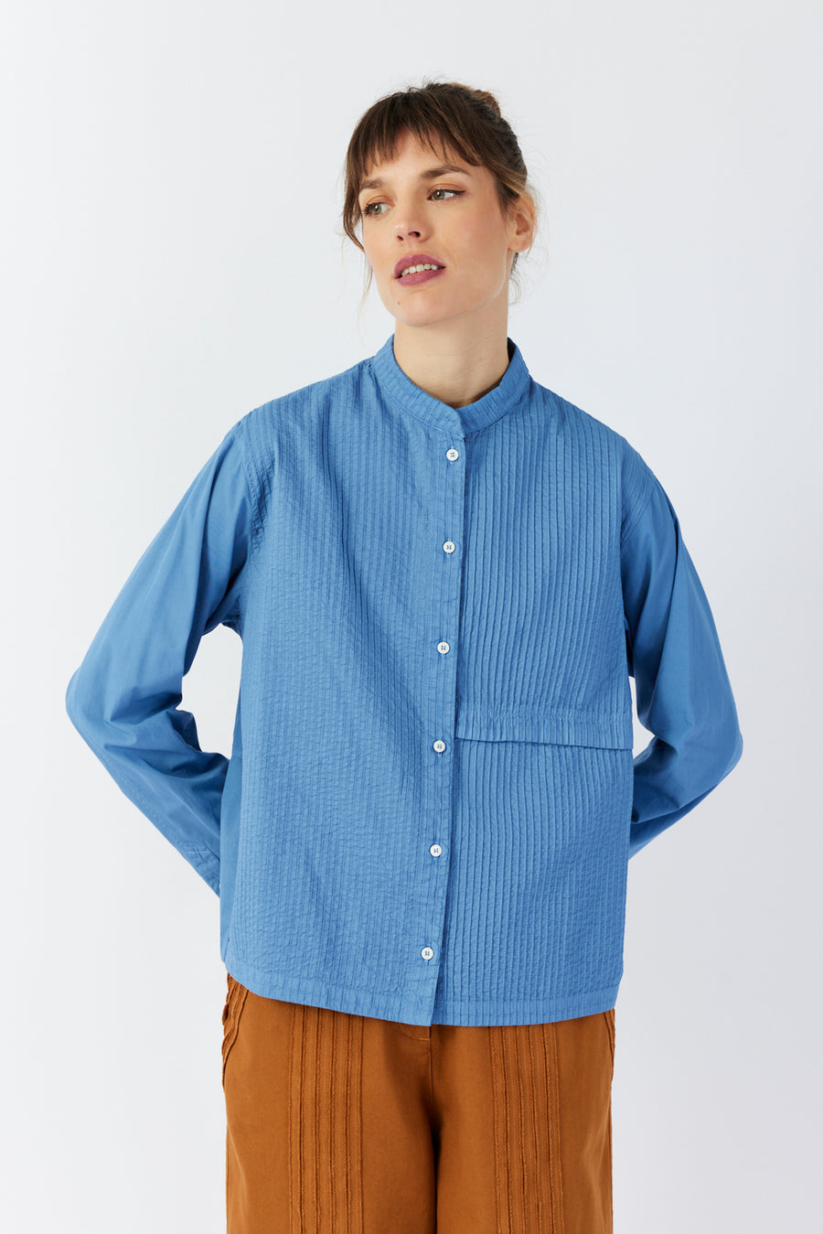 STAND COLLAR SHIRT