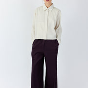 SOFT TWILL PINTUCK TROUSERS