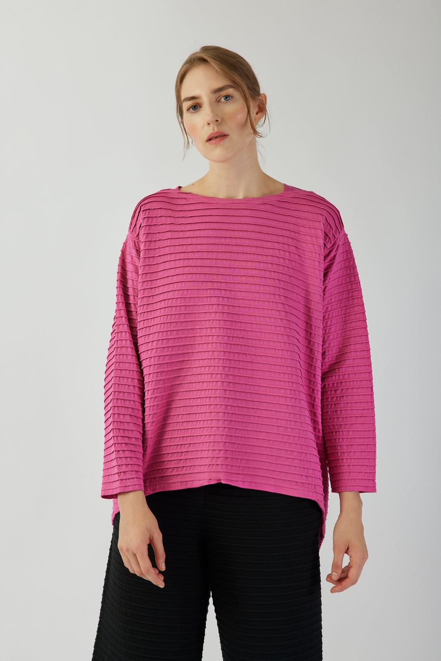 DIP HEM JERSEY PULLOVER