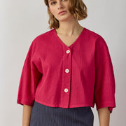 YOMYAKU COLLARLESS SHIRT