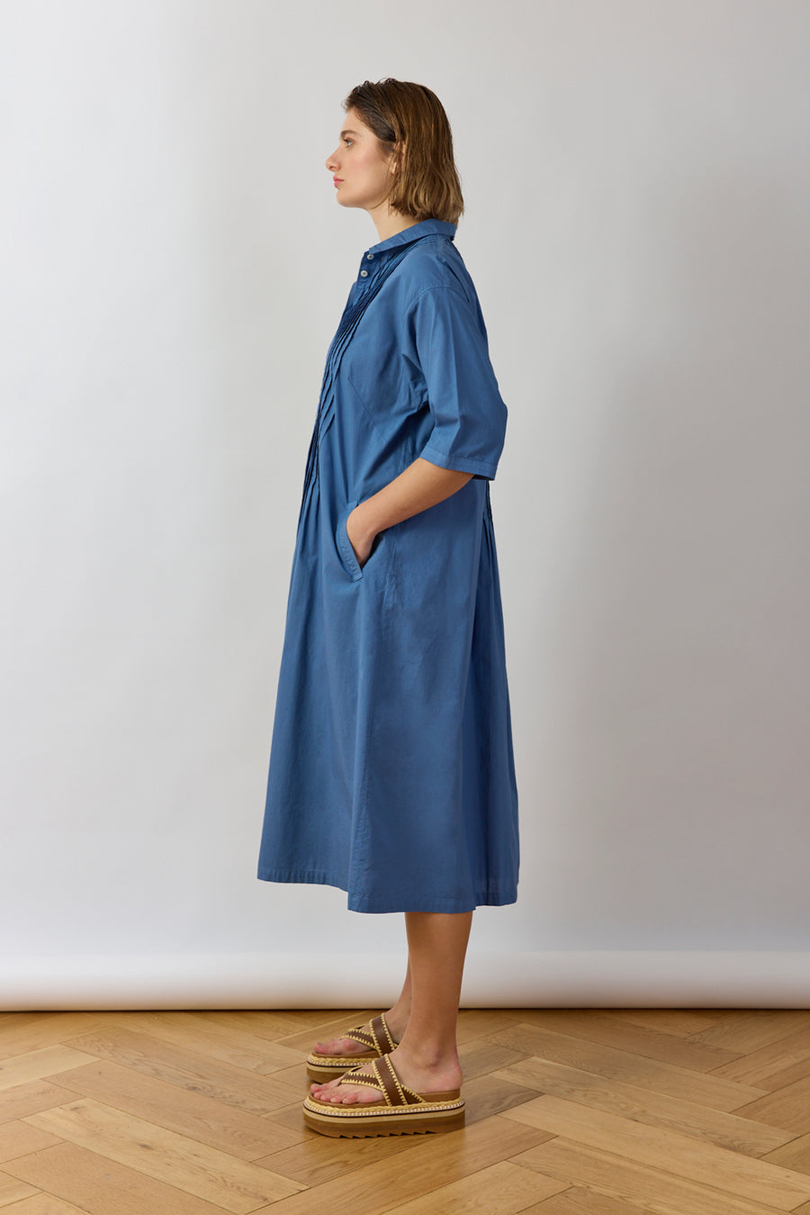 CALICO SHIRT DRESS