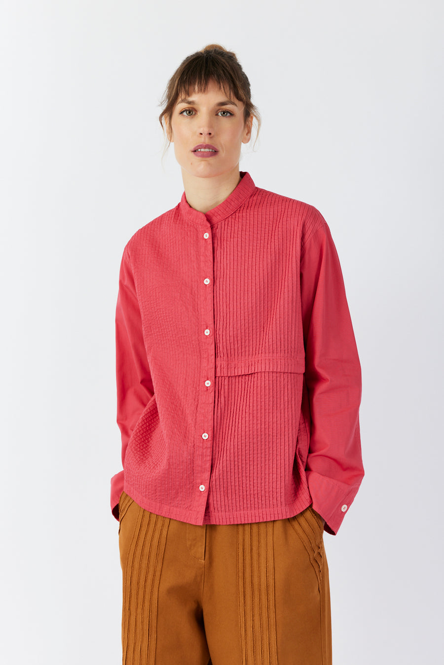 STAND COLLAR SHIRT