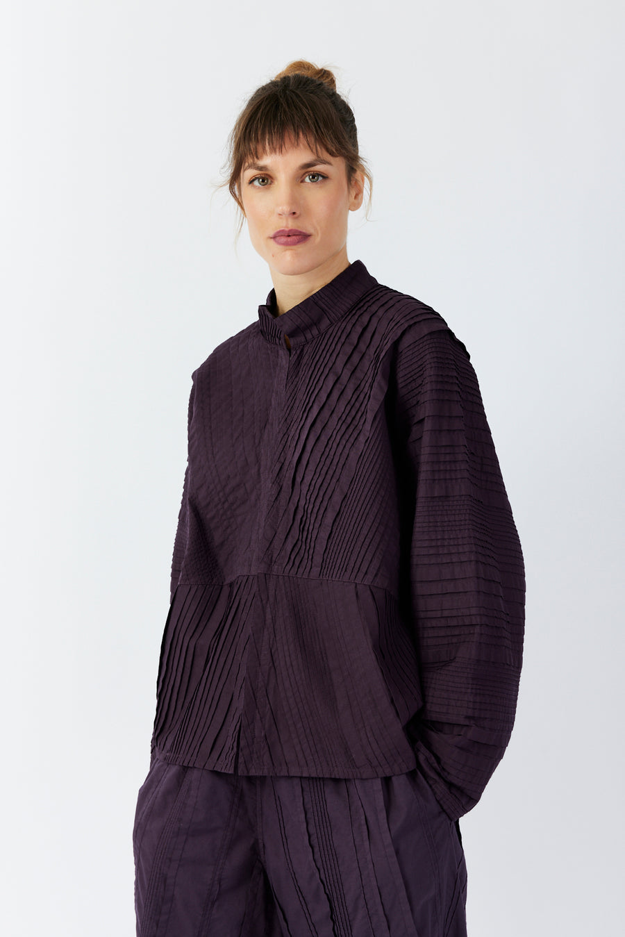 THICK PLEAT OVERSHIRT