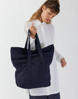 FOLDOVER NYLON TOTE BAG