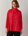 PLEATED OVERSHIRT