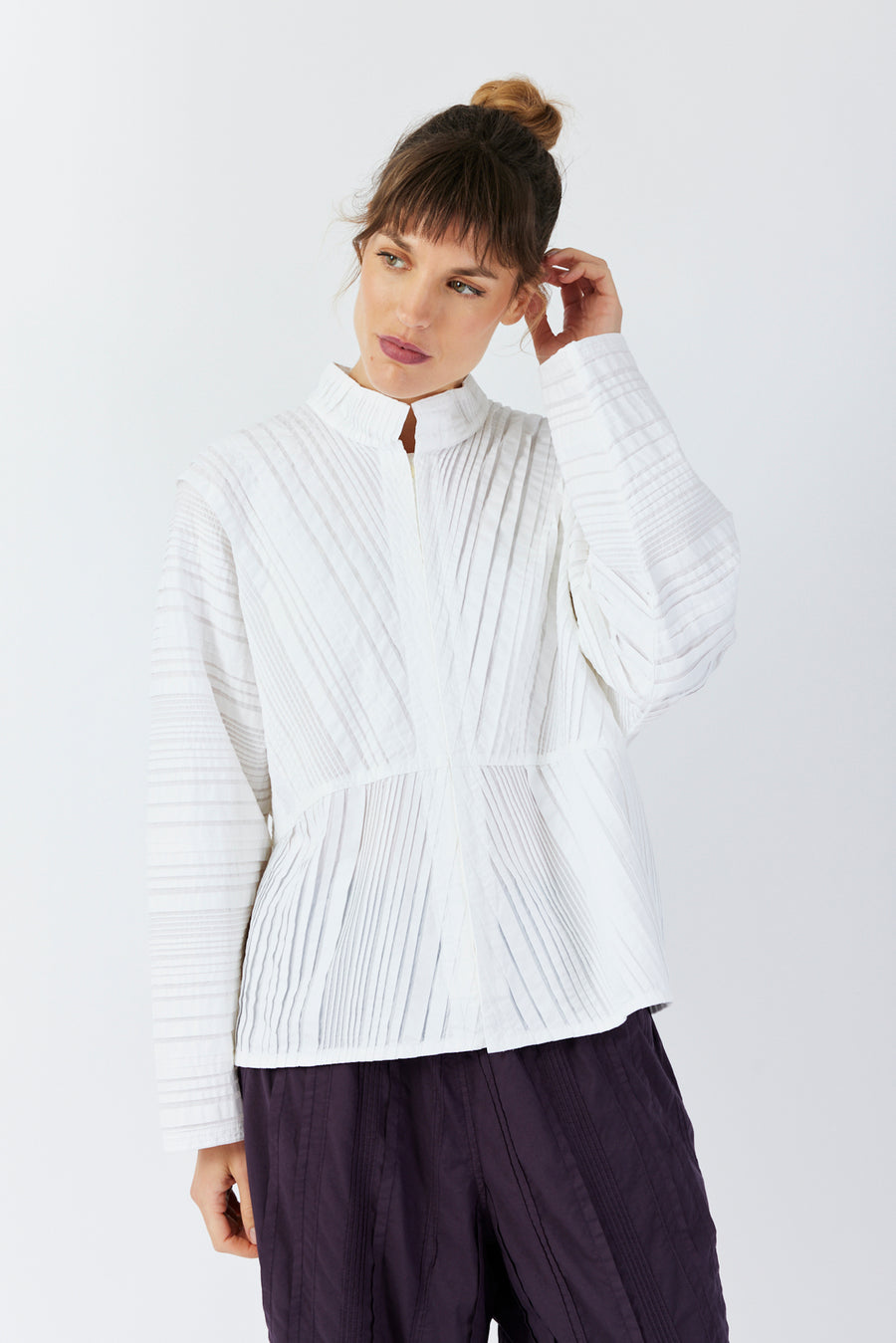 THICK PLEAT OVERSHIRT