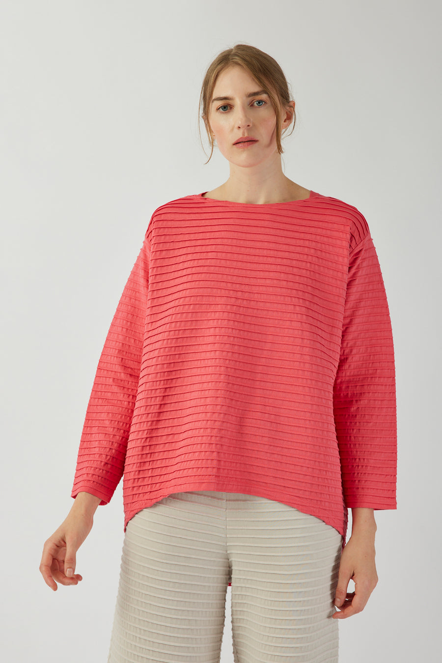 DIP HEM JERSEY PULLOVER