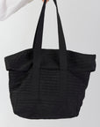 FOLDOVER NYLON TOTE BAG