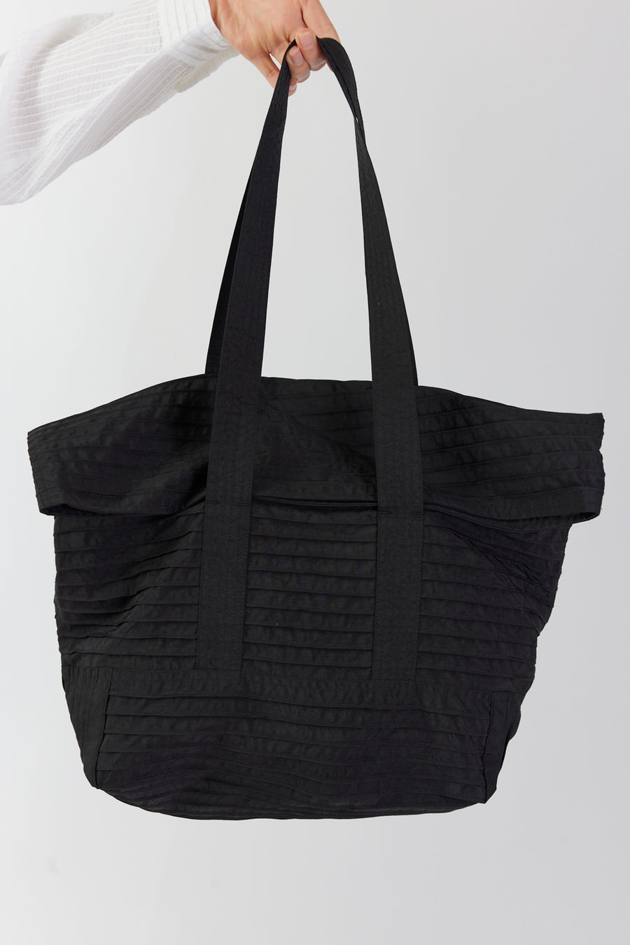 FOLDOVER NYLON TOTE BAG