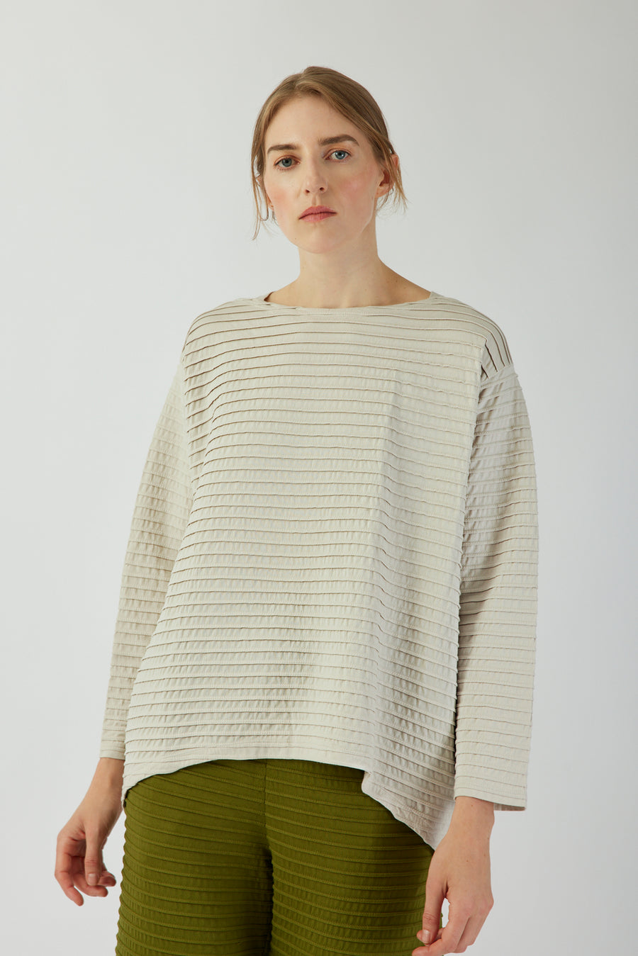 DIP HEM JERSEY PULLOVER