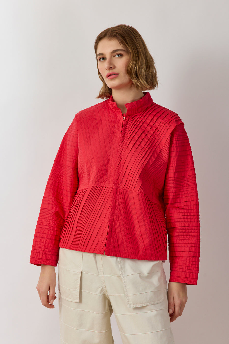 THICK PLEAT OVERSHIRT