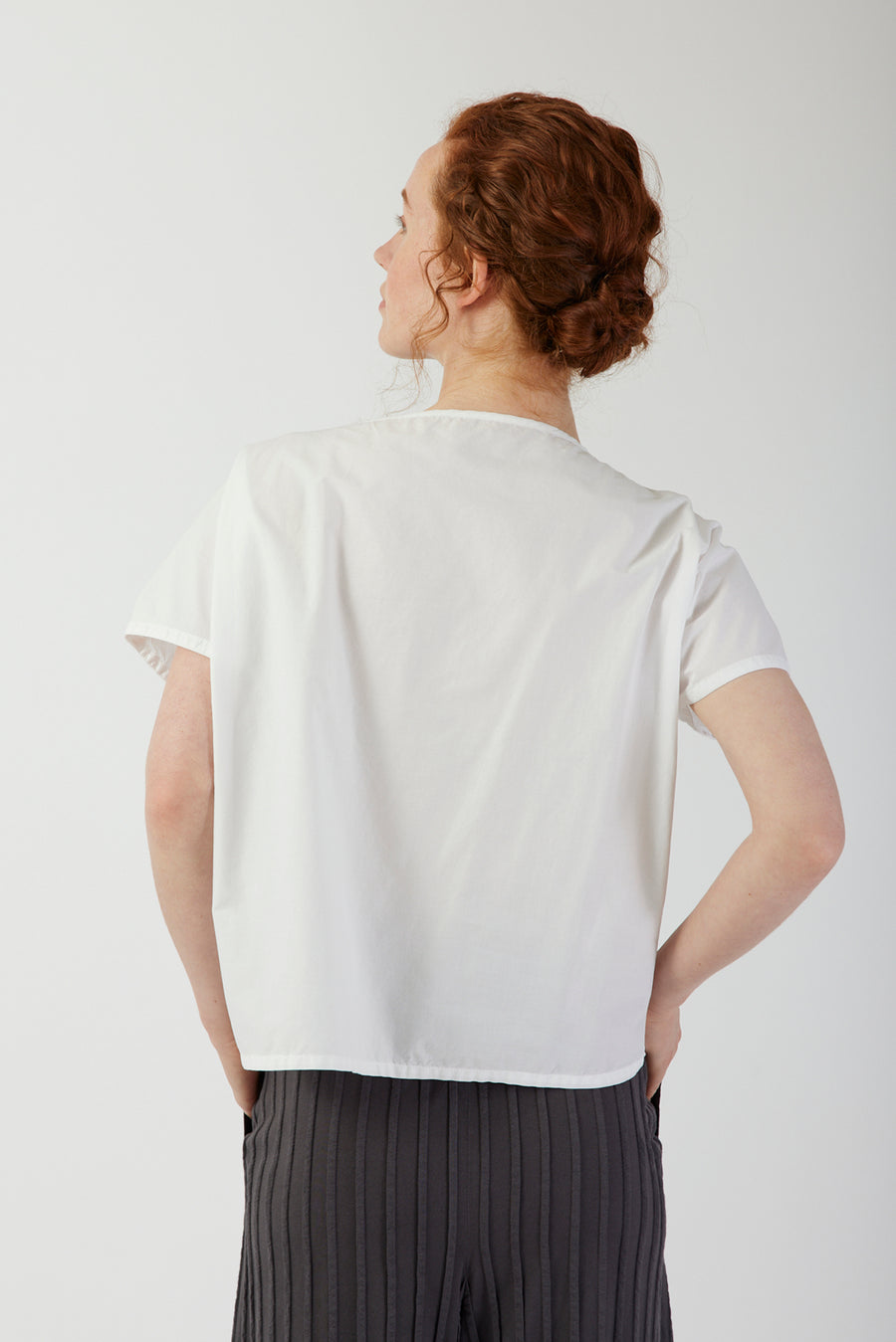 PINCHED TUCK TEE