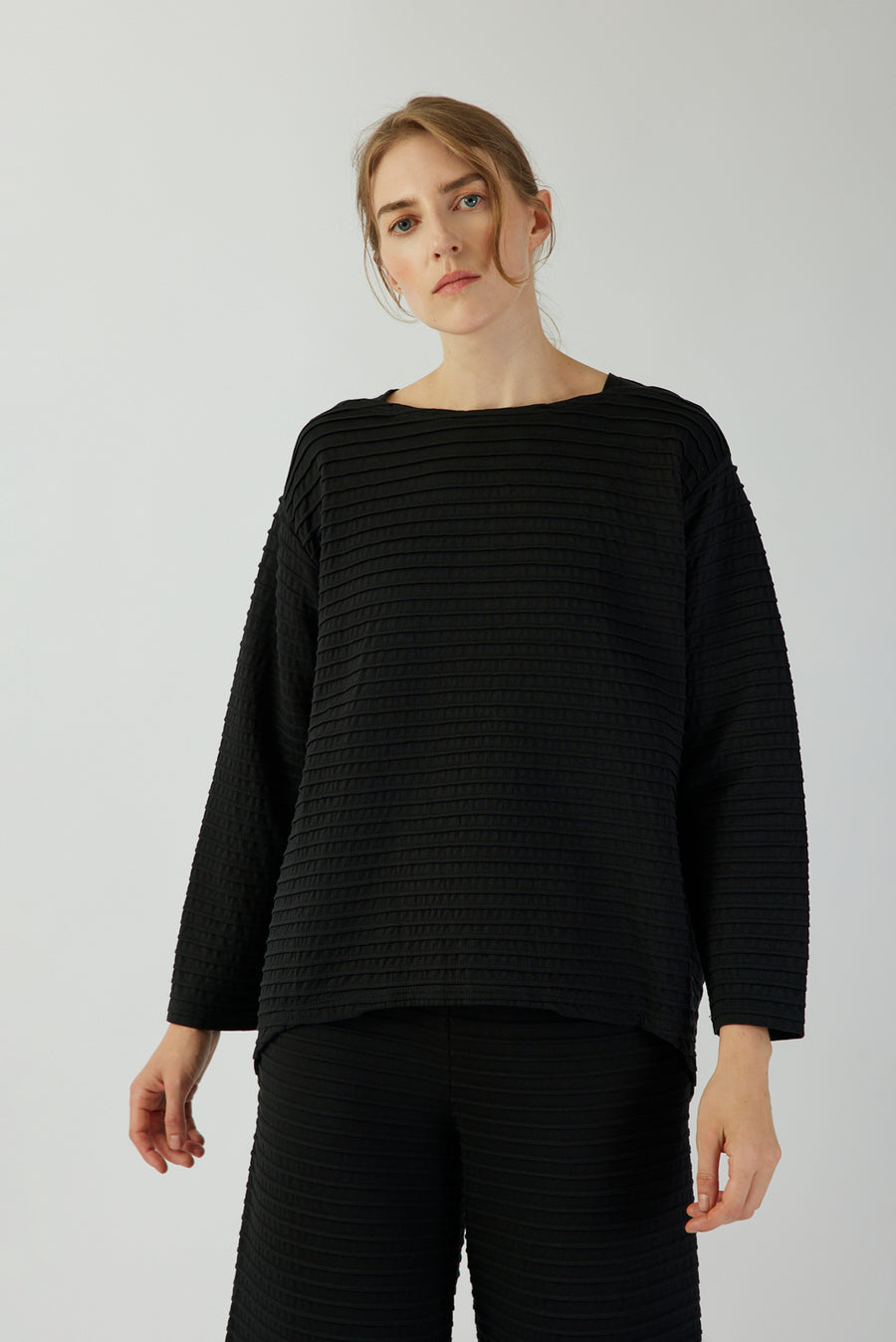 DIP HEM JERSEY PULLOVER