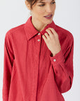 LAPEL PLEAT SHIRT