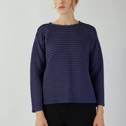 COTTON JERSEY ROUND NECK PULLOVER