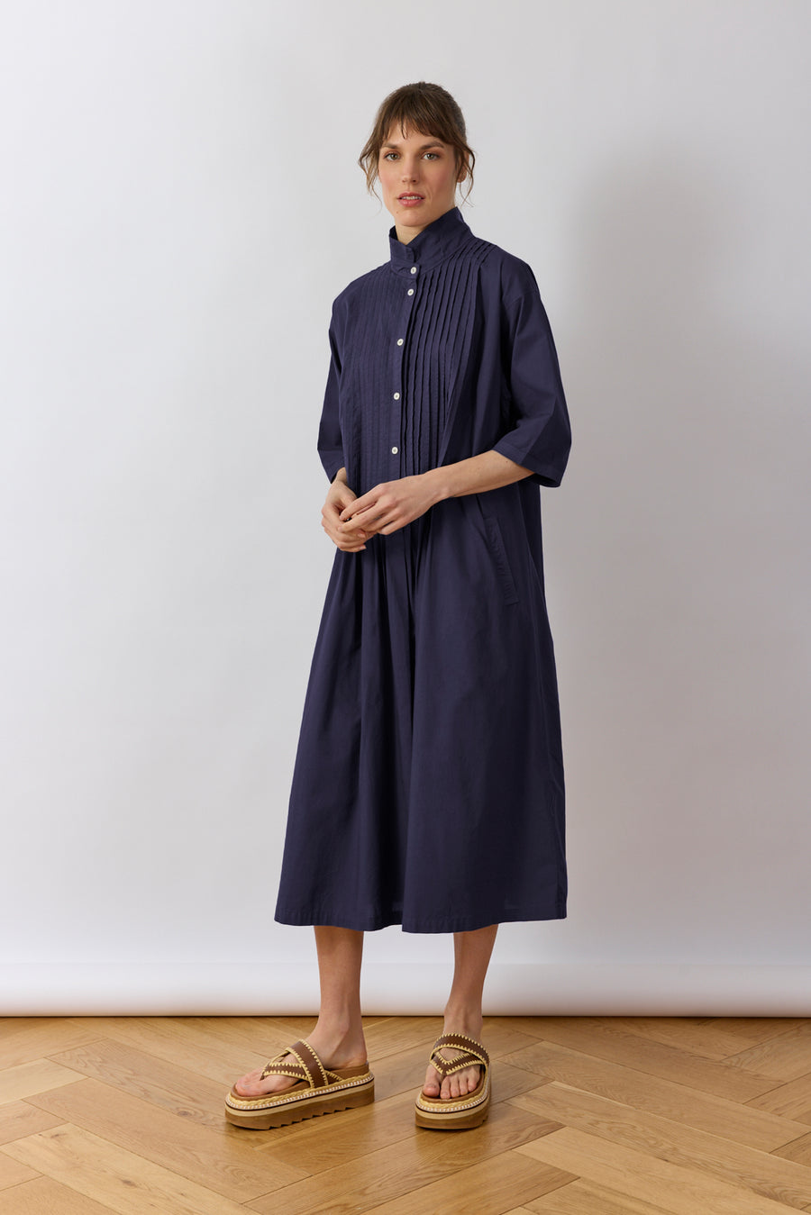 CALICO SHIRT DRESS