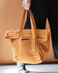 FOLDOVER NYLON TOTE BAG