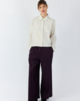 SOFT TWILL PINTUCK TROUSERS