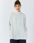 PLEATED OVERSHIRT